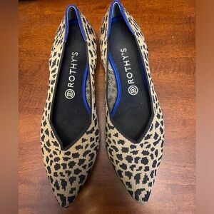 Rothy’s The Point washable retired leopard print ballet flats Women’s 11